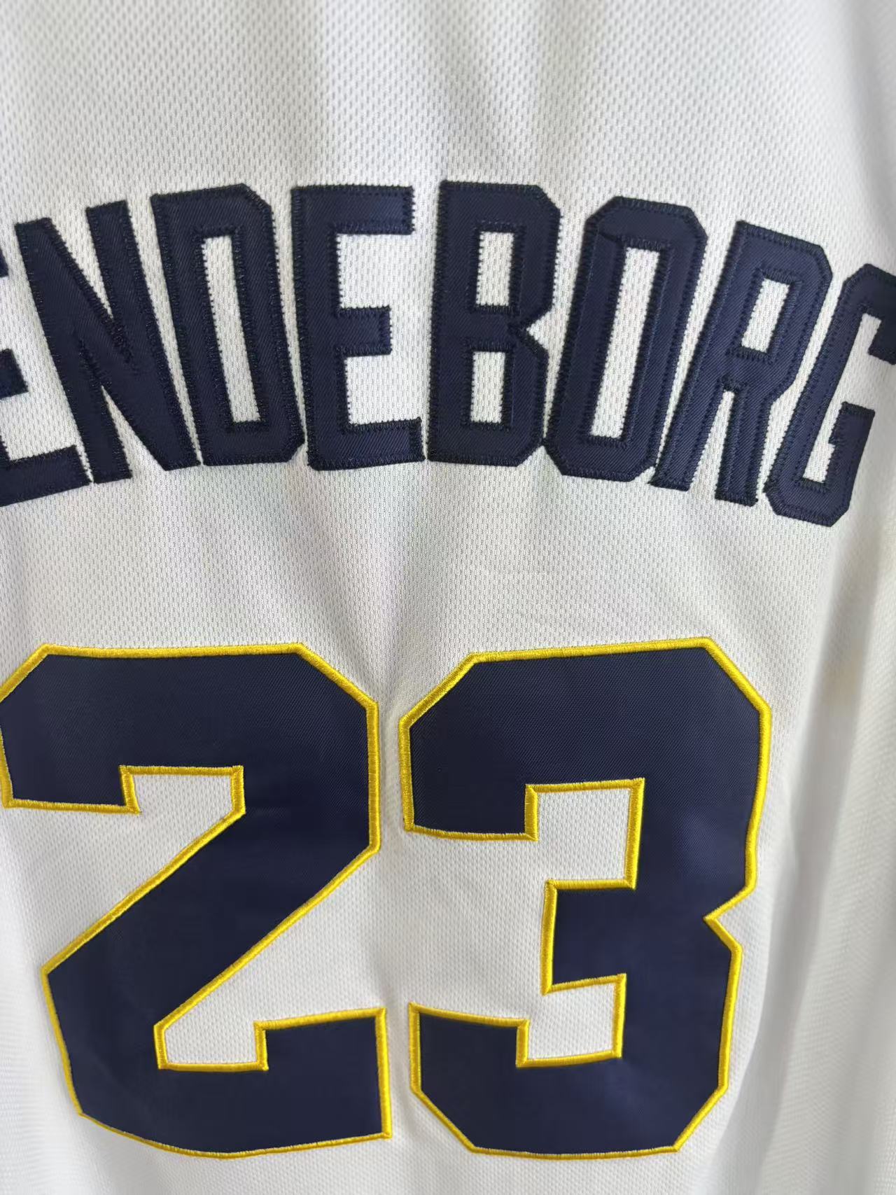 Yaxel Lendeborg  #23 Michigan Basketball Jersey College  Jerseys White
