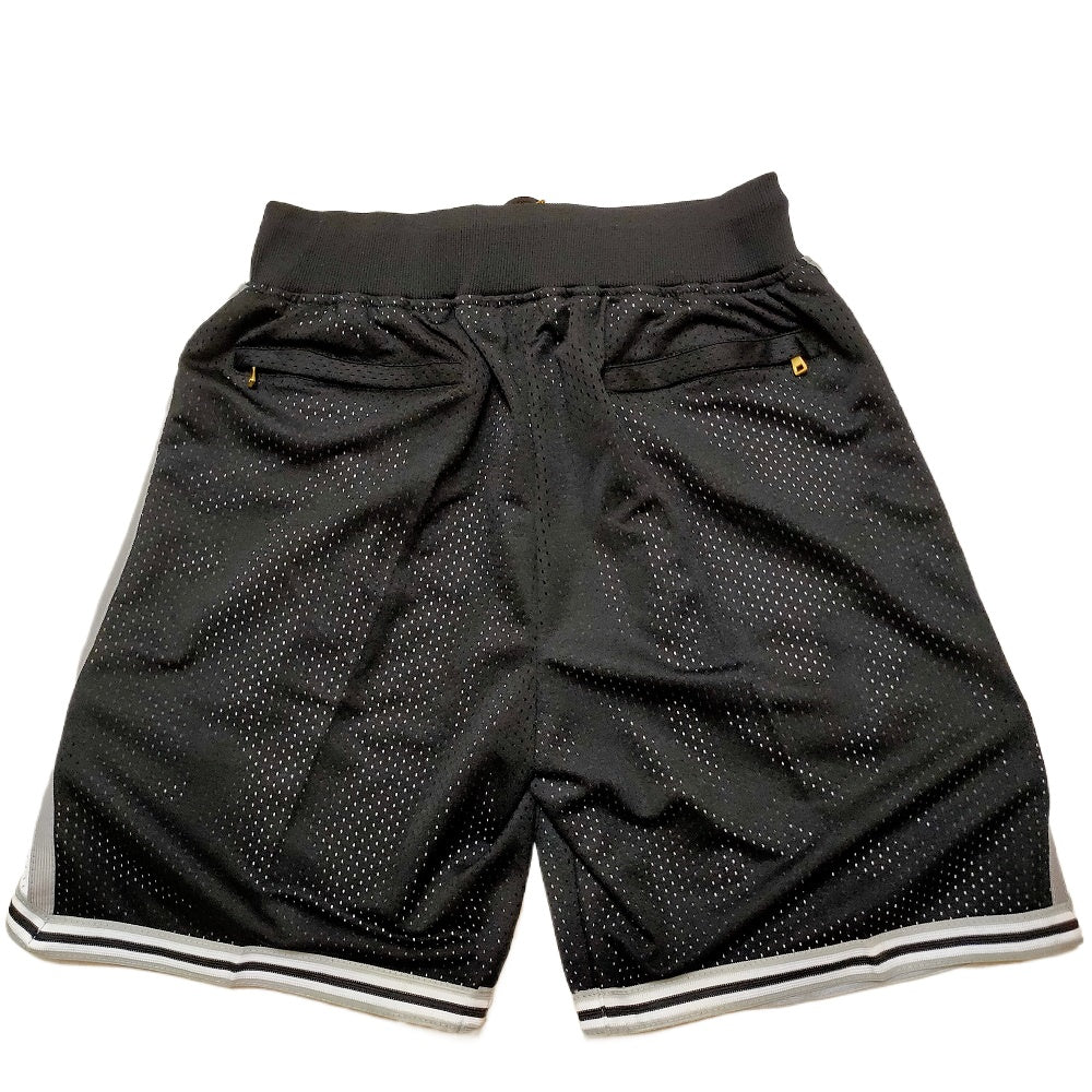 Throwback Shootout Above The Rim Basketball Shorts Sports Pants with Zip Pockets Black