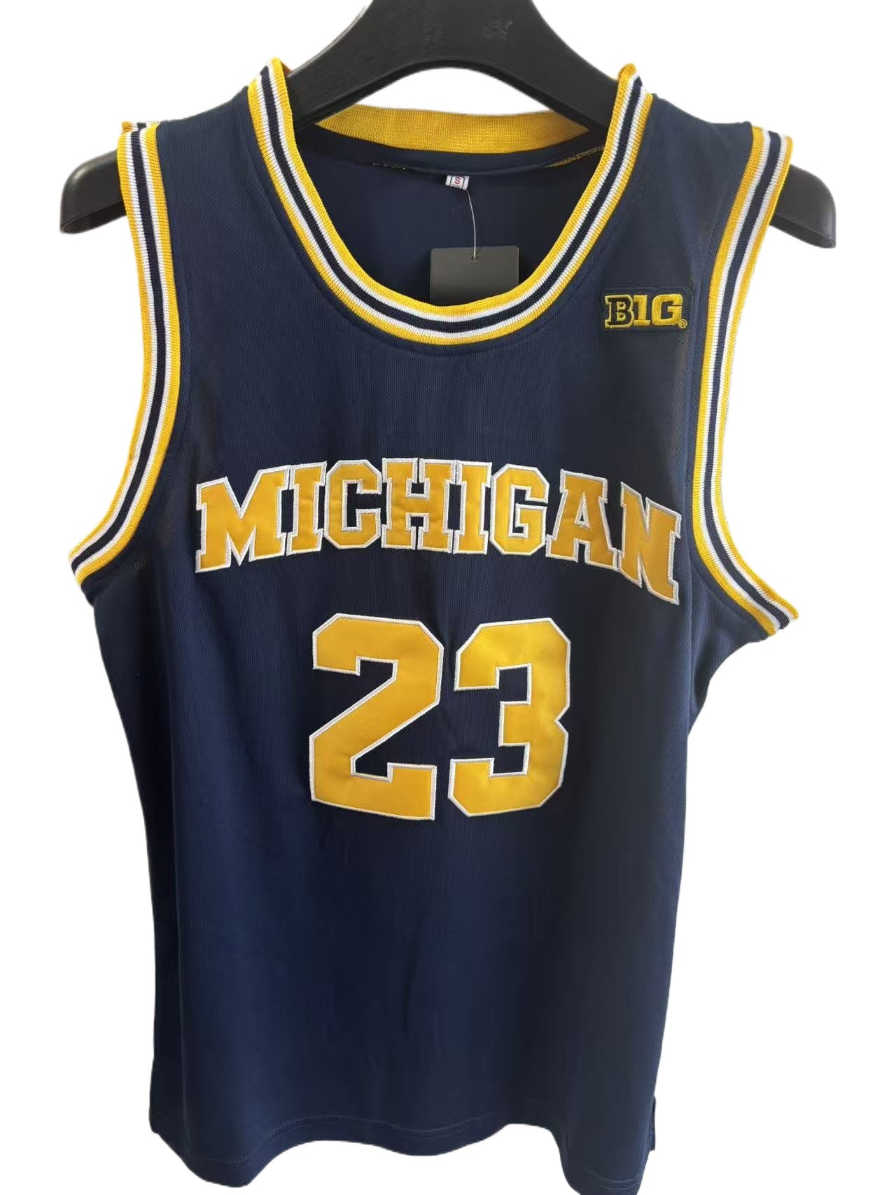 Yaxel Lendeborg  #23 Michigan Basketball Jersey College  Jerseys Navy Blue