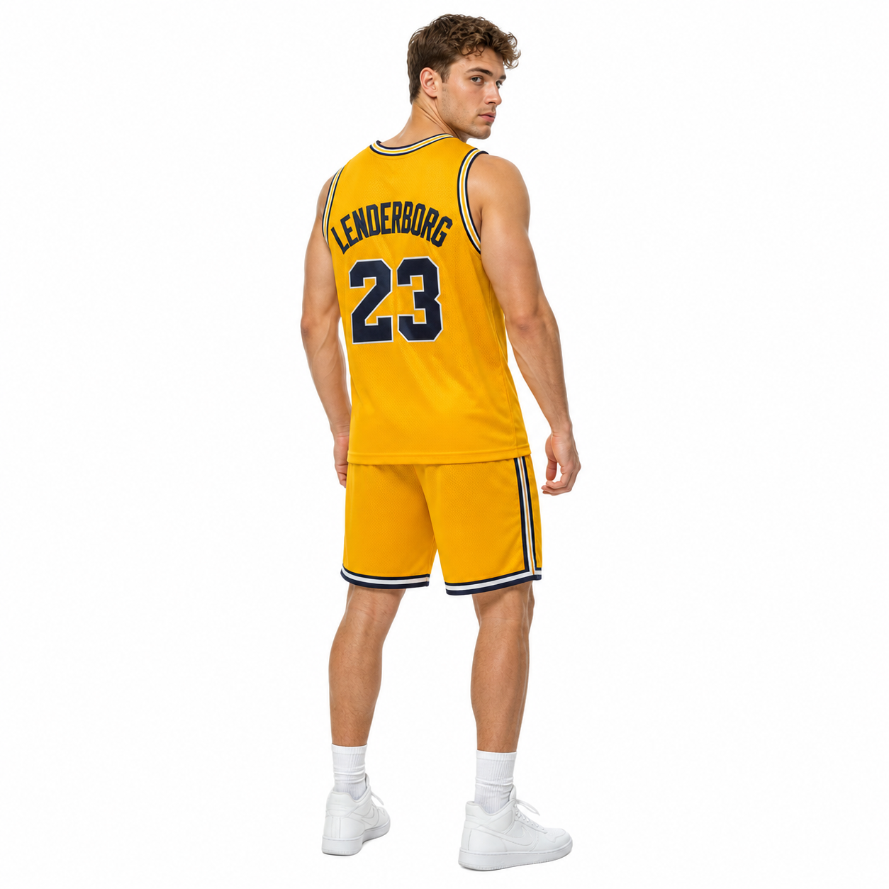 Yaxel Lendeborg  #23 Michigan Basketball Jersey College  Jerseys Yellow