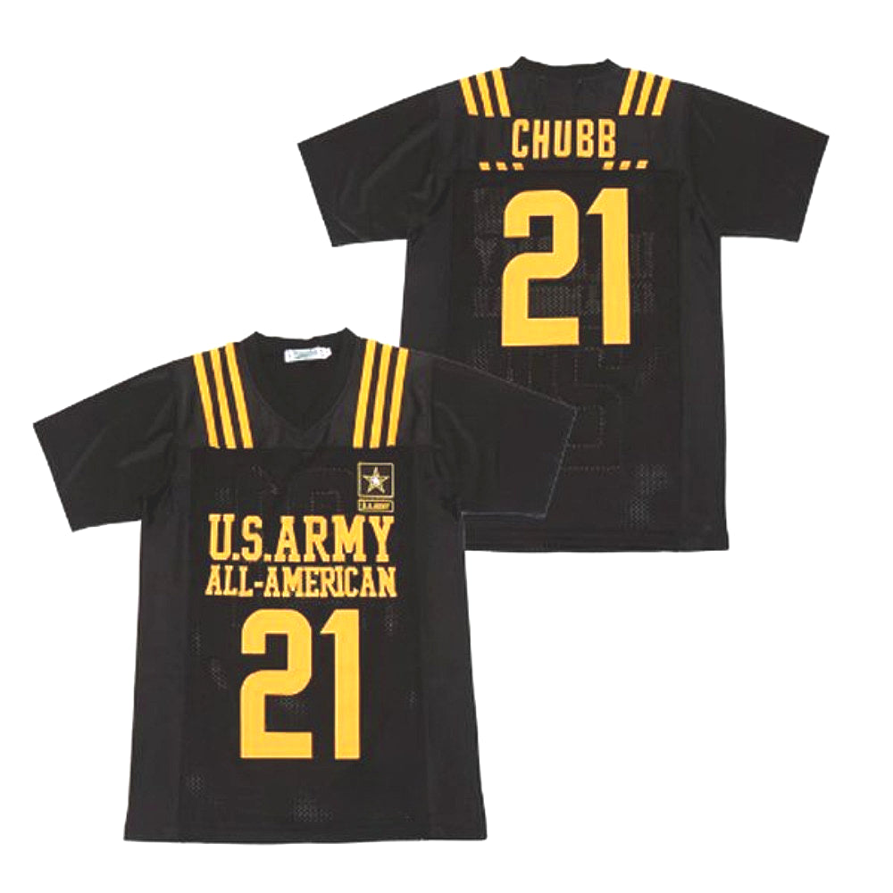 Nick Chubb U.S. Army All-American Football 21 Jersey - Black Mesh T shirt