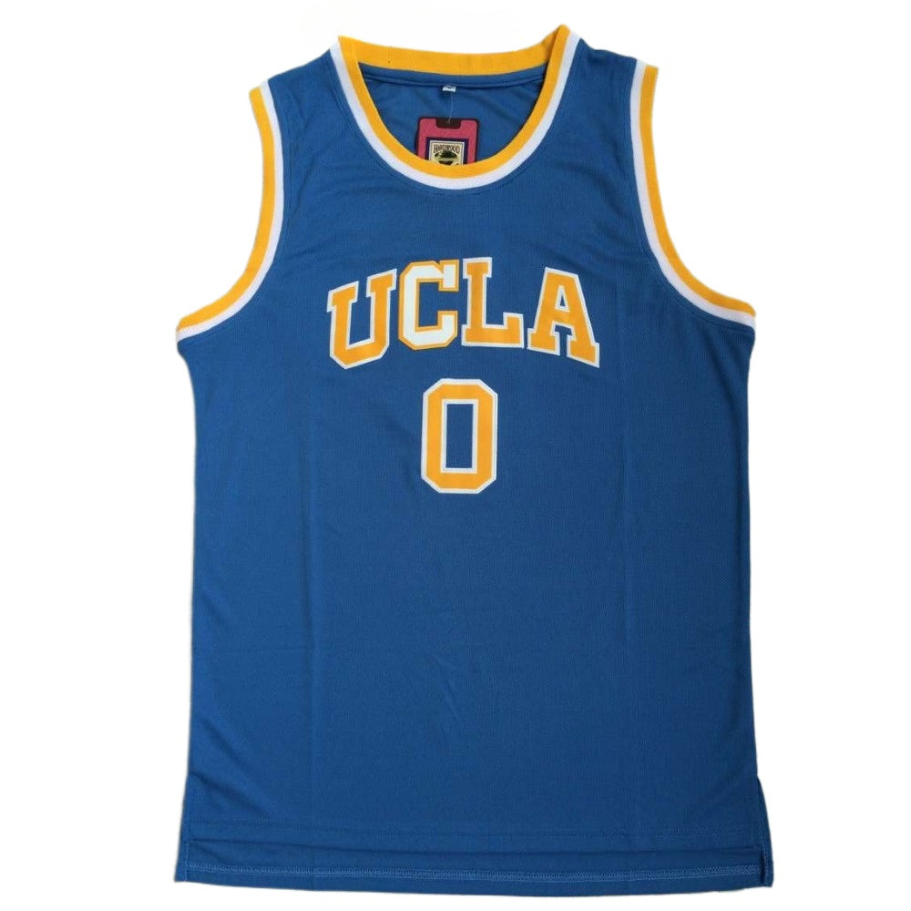 Retro Throwback RUSSELL WESTBROOK #0 UCLA College Baksetball Jersey Blue