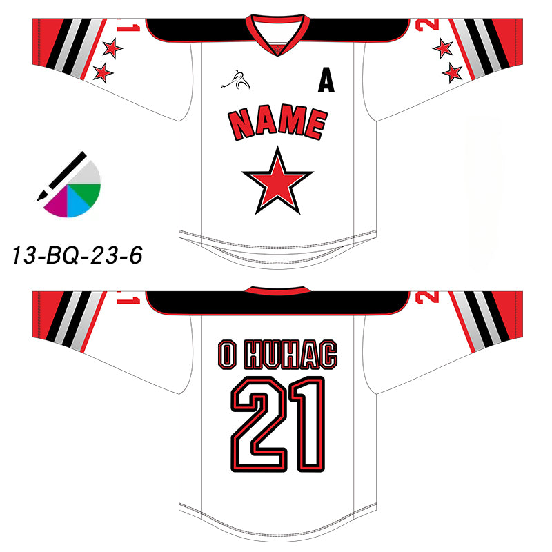 Premium Personalized Custom Ice Hockey Jersey - High-Definition, Non-Fading, Sublimation Printing Your Number Your Name