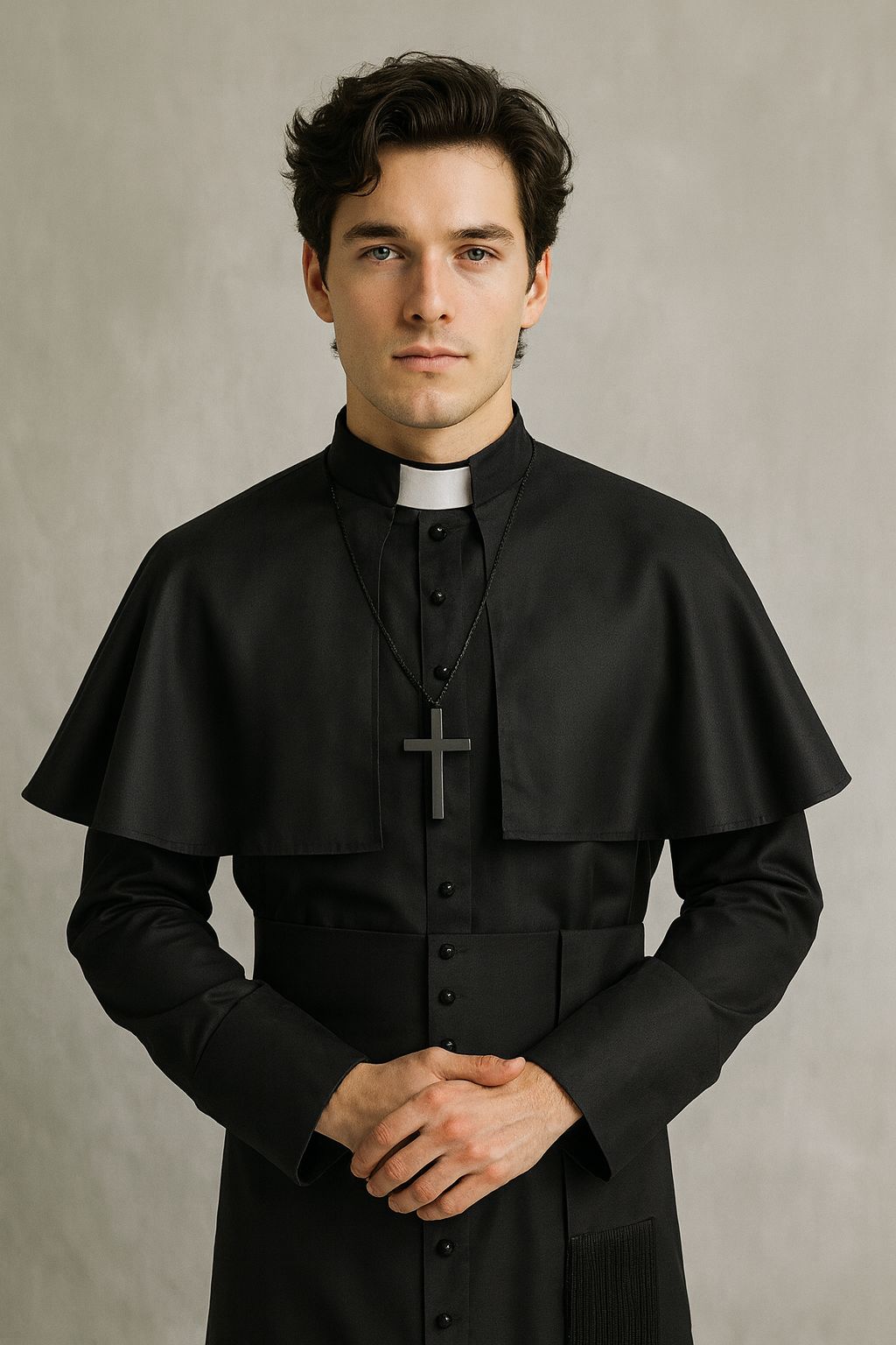 Authentic Men's Medieval Monk Costume - Perfect for Wizards, Priests, and Halloween Cosplay