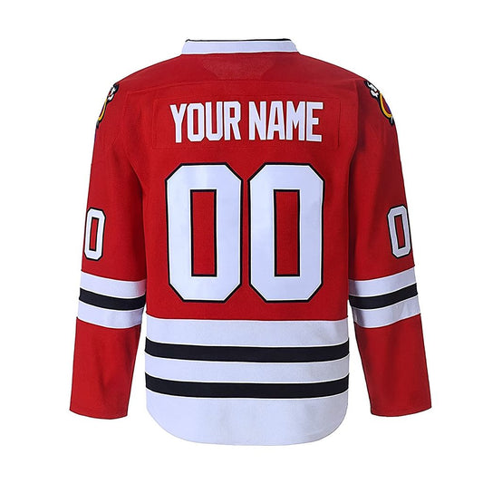 Custom Your Name Your Number Black hawks Ice Hockey Jersey