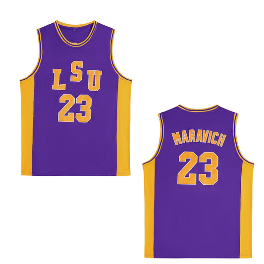 Pete Maravich #23 LSU Louisiana State University College Throwback Jersey