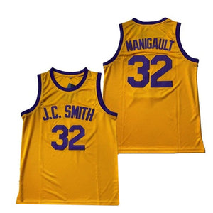 Customize J.C Smith College #32 Earl "The Goat" Manigault Color: Yellow/Purple