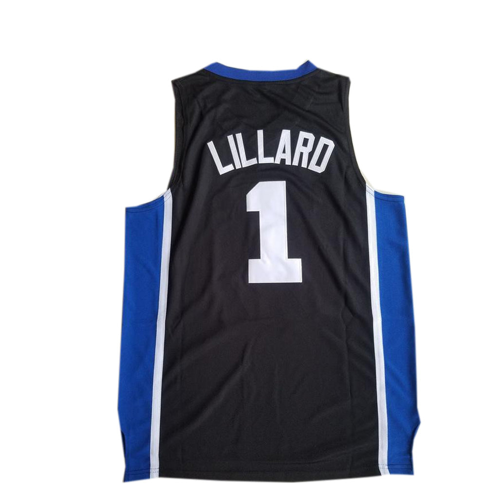 Damian Lillard 1 Weber State College Black Basketball Jersey