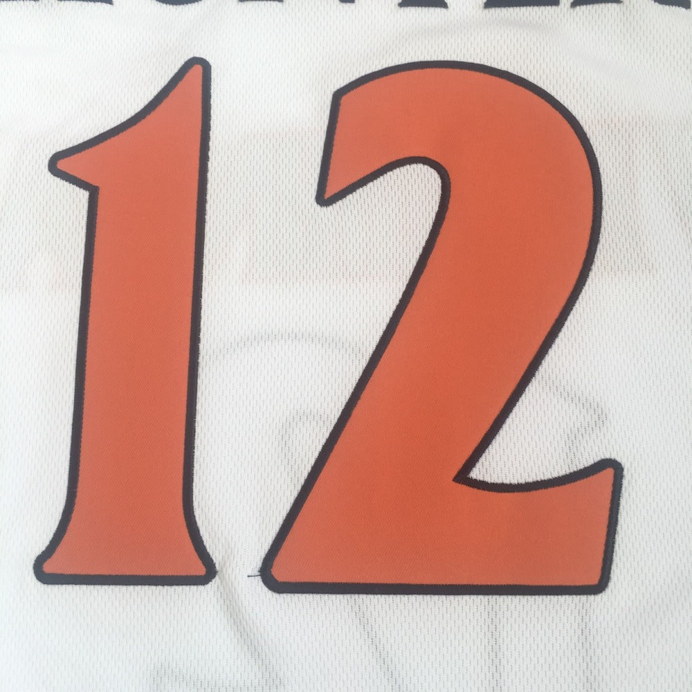 Virginia Hunter #12 Basketball Jersey White/Dark Blue Two Colors