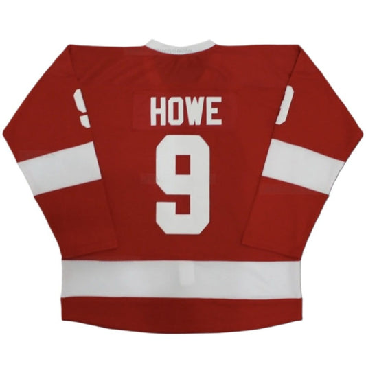 Custom 1986 Howe #9 Hockey Jerseys Red/White Movie Cameron Frye Jersey