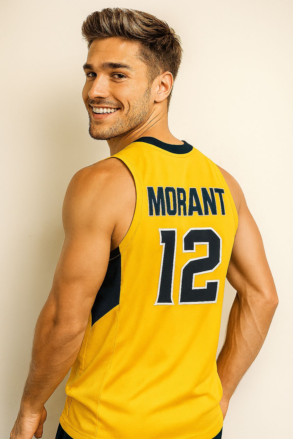 Ja Morant #12 Murray State Basketball Jersey – Yellow / White / Dark Blue (3 Colors)