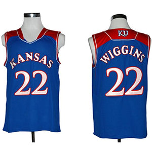 Kansas Jayhawks Andrew Wiggins #22 Kansas College Basketball Jersey