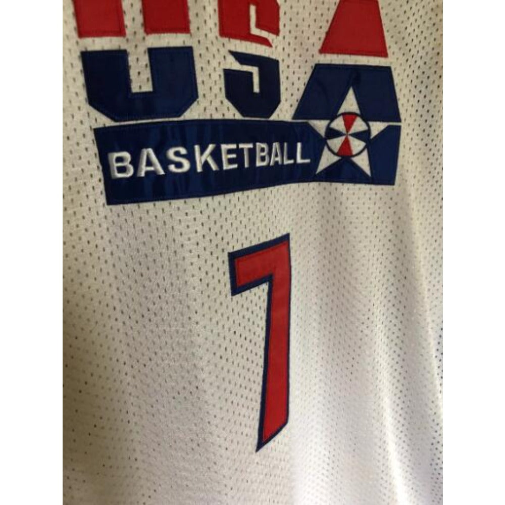 Larry Bird #7 USA Dream Team Basketball Jersey Darkblue and White 2 Pcs