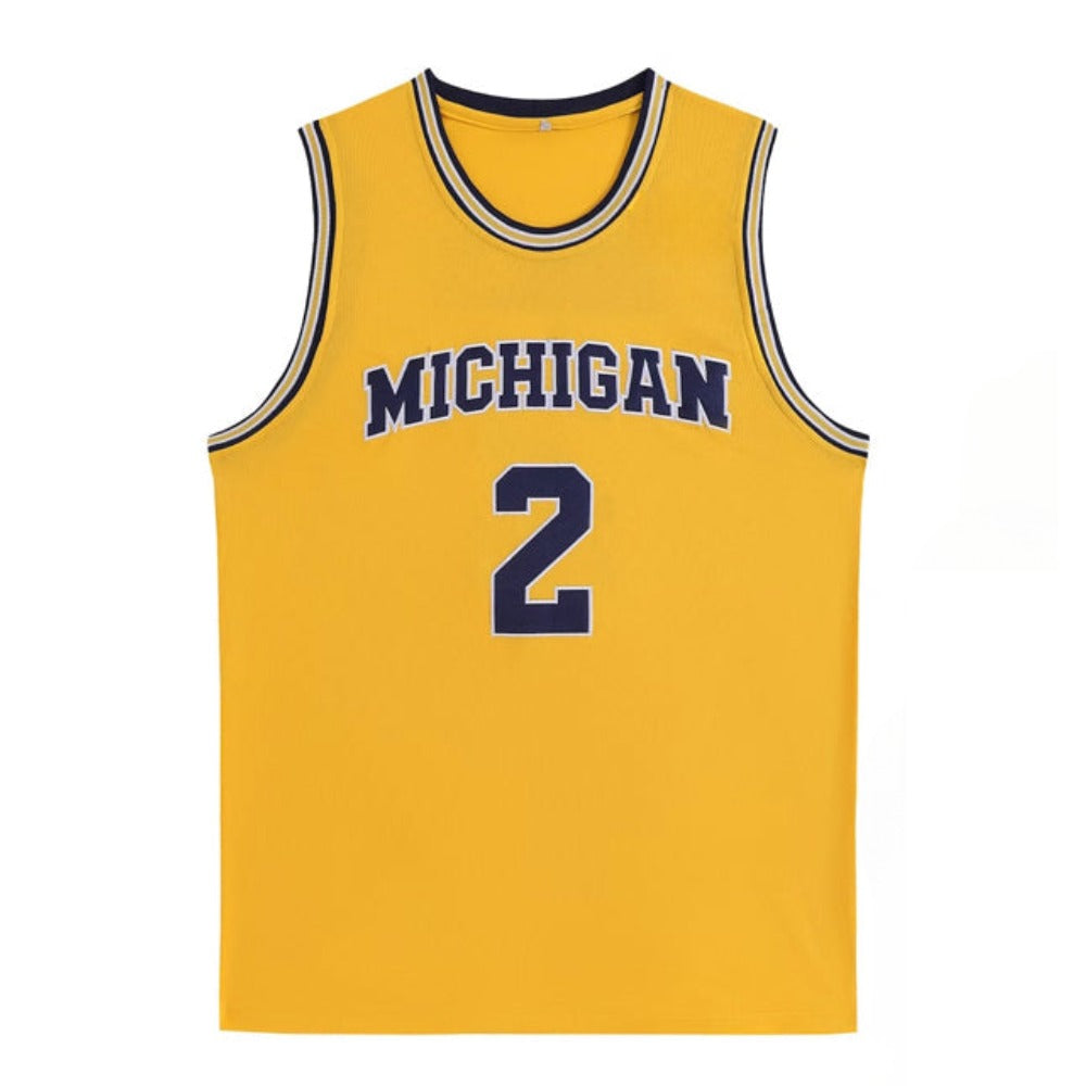 Michigan Wolverines #2 Jordan Poole College Jersey Yellow