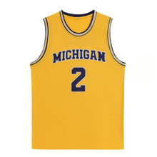 Load image into Gallery viewer, Michigan Wolverines #2 Jordan Poole College Jersey Yellow