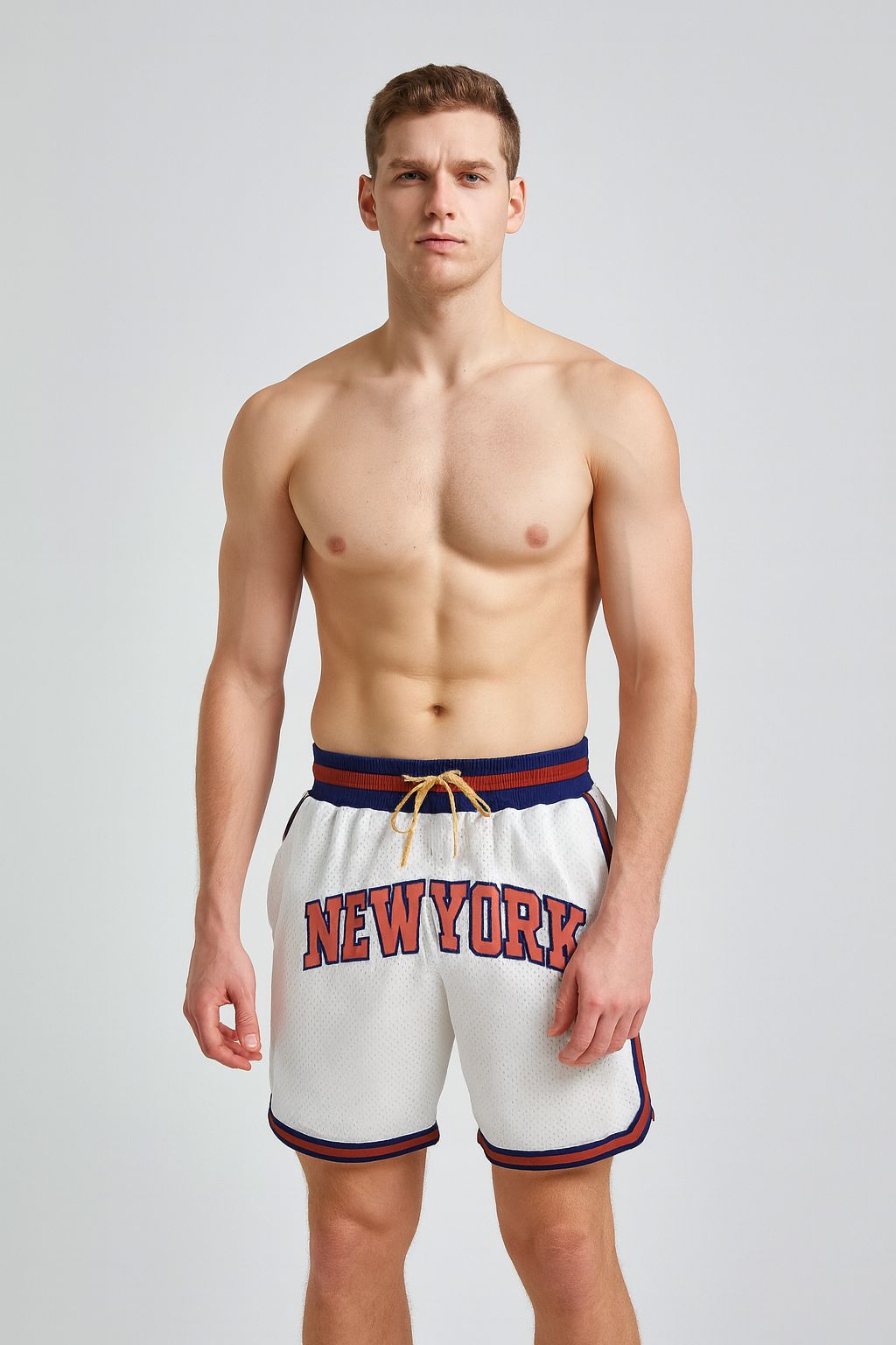 Classic New York Shorts Sports Pants with Zip Pockets