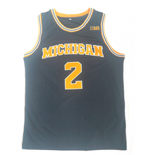 Load image into Gallery viewer, Customize Michigan Wolverines #2 Jordan Poole College Jersey Dark Blue