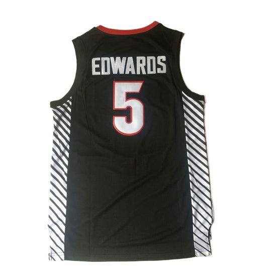 Anthony Edwards Georgia #5  Basketball Jersey College - Black