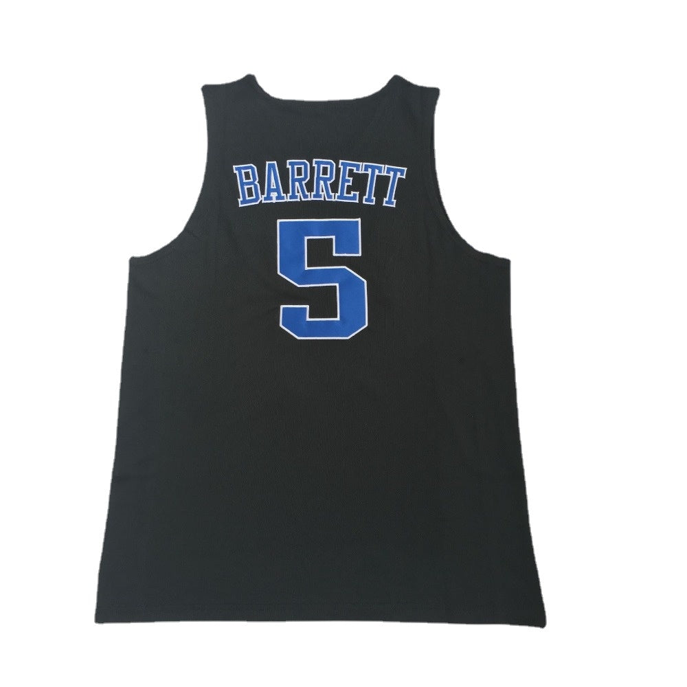 Barrett #5 Duke College Basketball Jersey -Black Embroidered