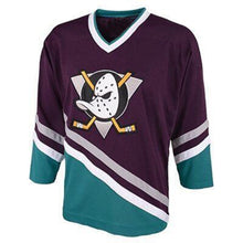 Load image into Gallery viewer, The Mighty Ducks Movie Hockey Jersey #9 Paul Kariya Purple Color