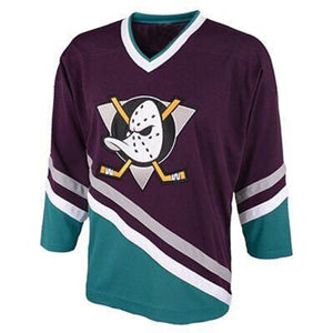 The Mighty Ducks Movie Hockey Jersey #9 Paul Kariya Purple Color