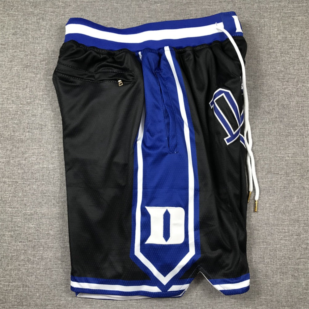 Classic Duke Shorts Sports Pants with Zip Pockets Black Color