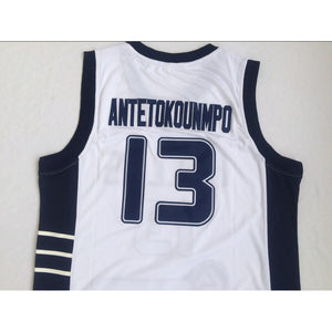 Antetokounmpo #13 White HELLAS Basketball Jersey - White