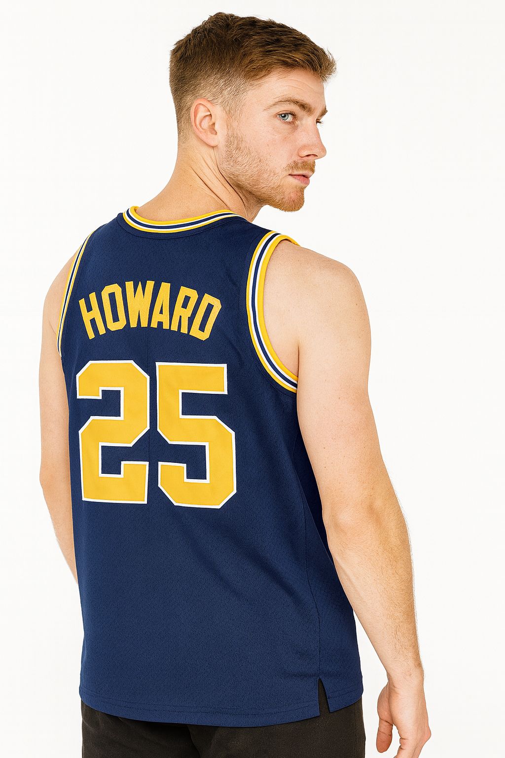 Juwan Howard #25 Michigan Fab Five Basketball Jersey  Jerseys Dark Blue