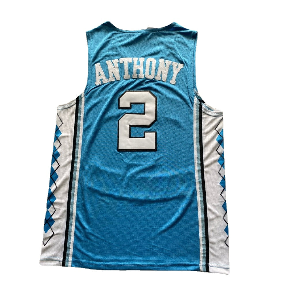 Retro Cole Anthony #2 North Carolina Basketball Jersey College Blue