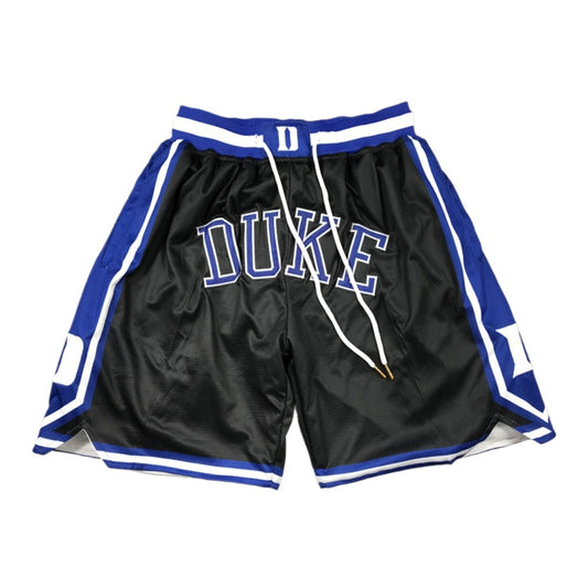 Classic Duke Shorts Sports Pants with Zip Pockets Black Color