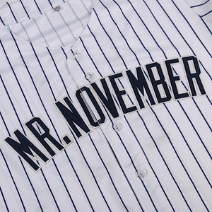 Celebrate Baseball History with Mr. November Men's #2 Jeter Retro Baseball Jersey