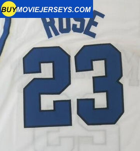 Derrick Rose Memphis Tigers #23 College Basketball Mens Jersey White/Blue