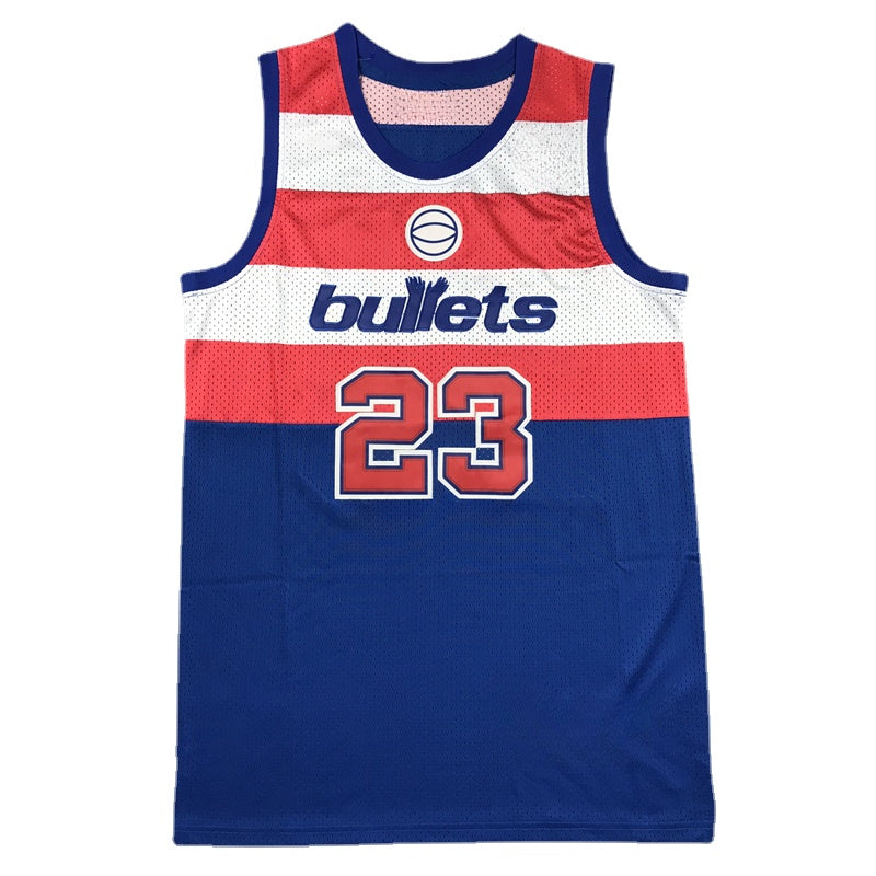 Bullets Blue #23 Jordan Throwback Basketball Jersey Blue