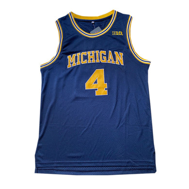 Chris Webber #4 Michigan Basketball Jersey College Customize Dark Blue