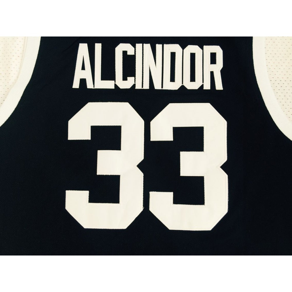 Kareem Abdul-Jabbar #33 Power High School Black Embroidered Basketball Jersey