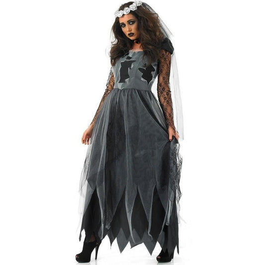 Ladies Zombie Graveyard Corpse Bride Costume Womens Horror