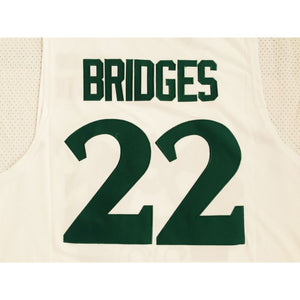 Retro Miles Bridges #22 Michigan State College Embroidered Basketball Jersey
