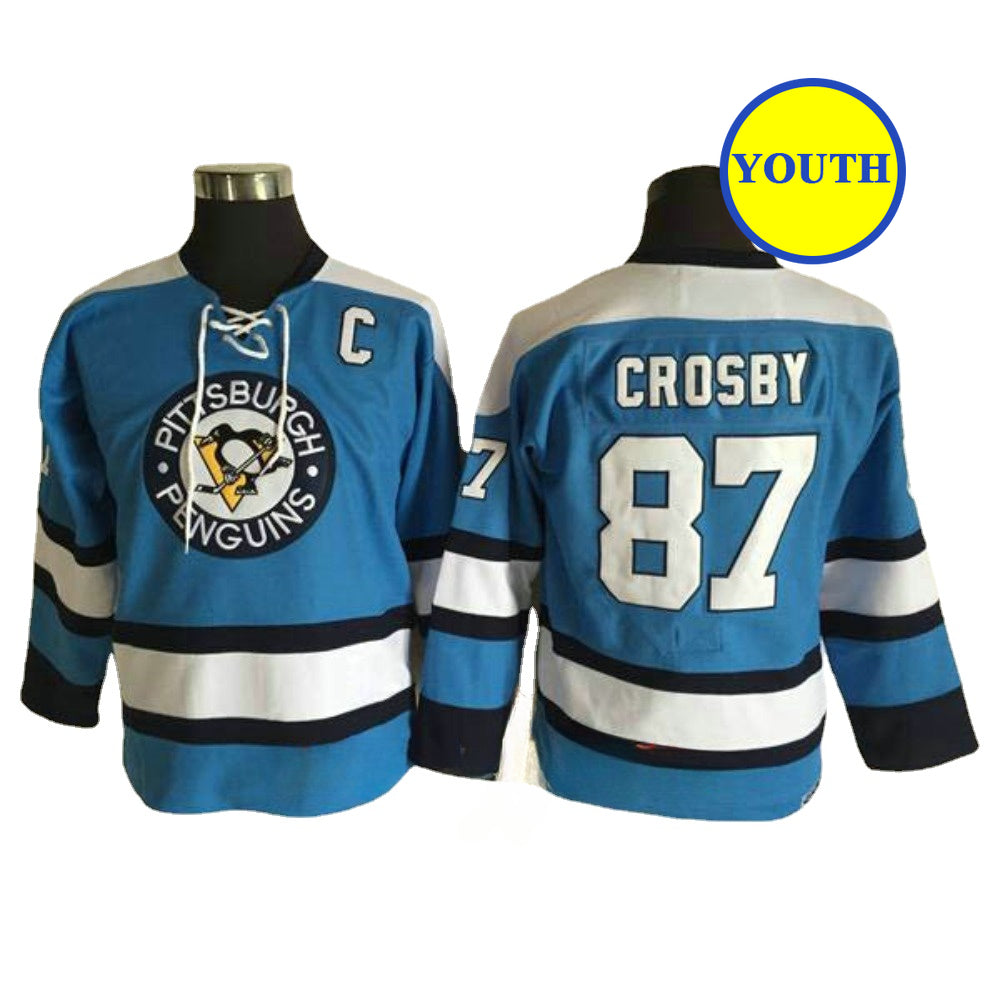 Custom Children Size Ice Hockey Jersey Boston Colorado Capital Penguin Duck for Youth