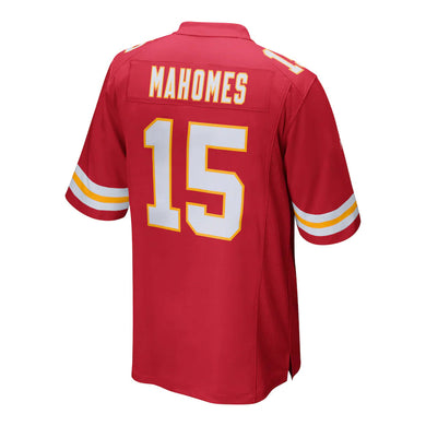 Custom Kansas City Mahomes #15 Red Game Football Jersey Embroidered