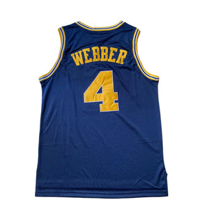 Chris Webber #4 Michigan Basketball Jersey College  Dark Blue