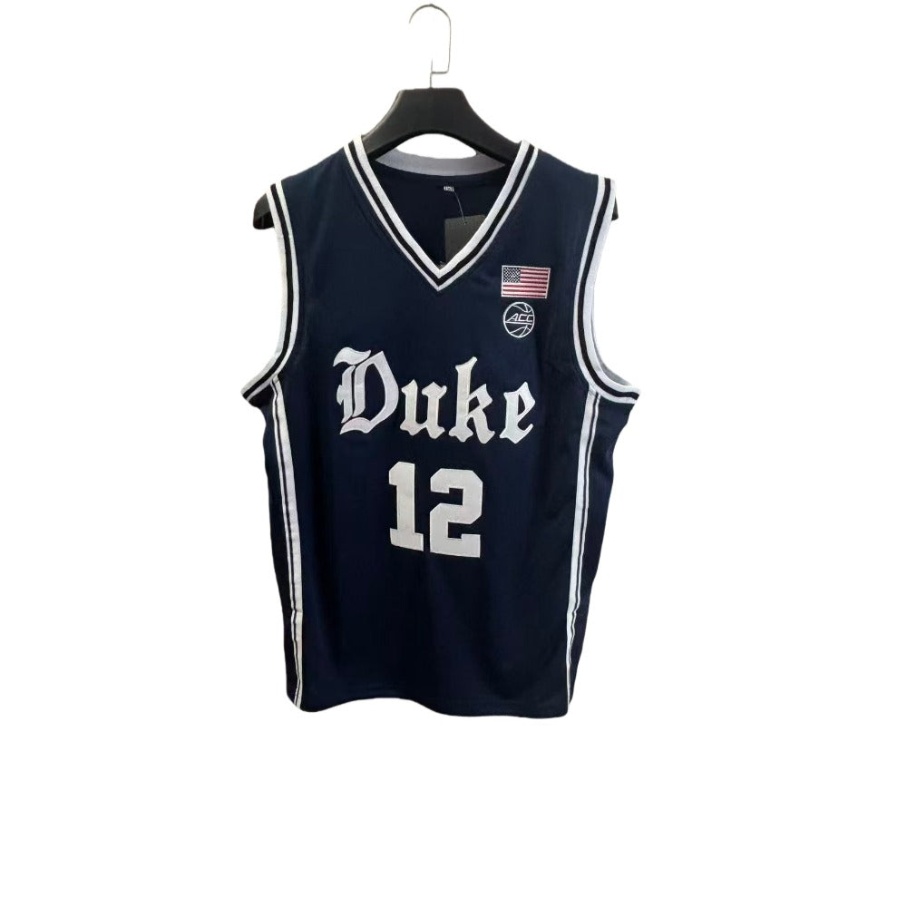 Cameron Boozer #12 Duke College Basketball Jersey  - Dark Blue Embroidery