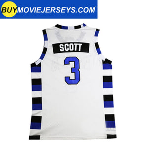 Lucas Scott #3 One Tree Hill Ravens Throwback Basketball Movie Jersey