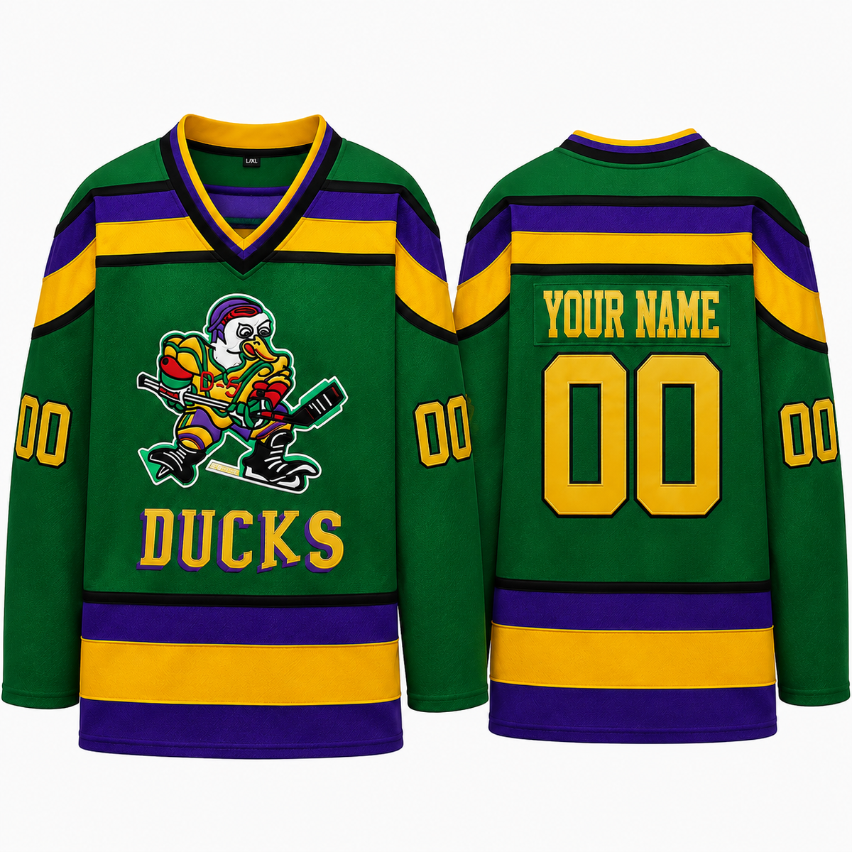 Custom Your Name Your Number The Mighty Ducks Movie Hockey Jersey