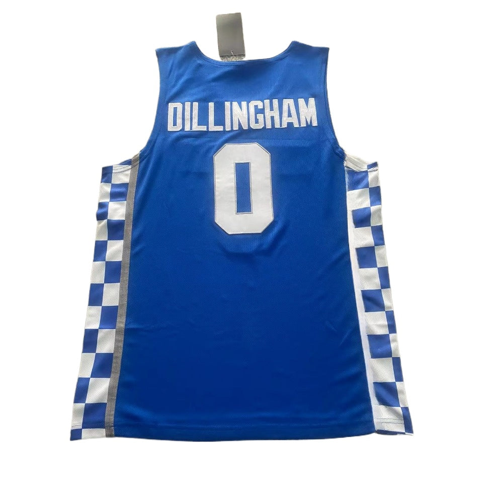 #0 Robert Dillingham Kentucky College Basketball Jersey Blue Limited