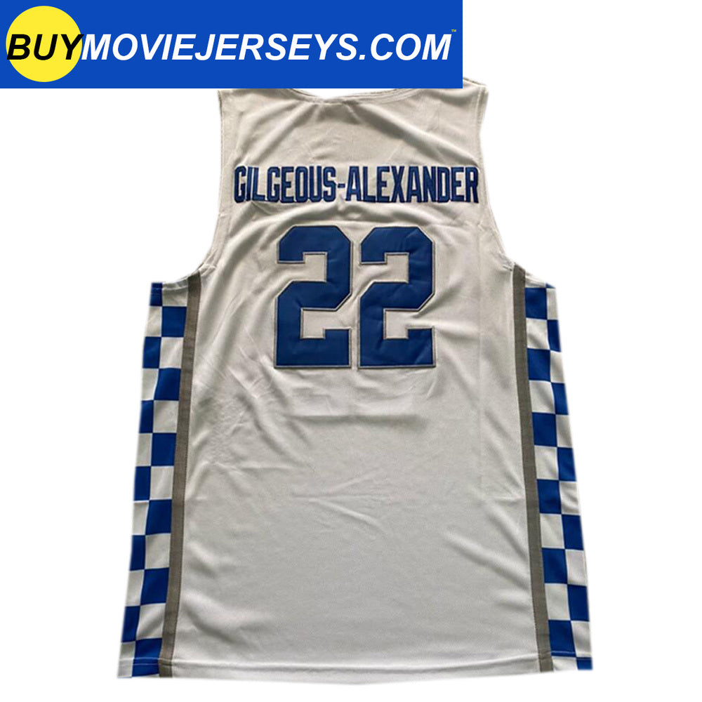 Shai Gilgeous-Alexander #22 Kentucky College Basketball Jersey Blue/White