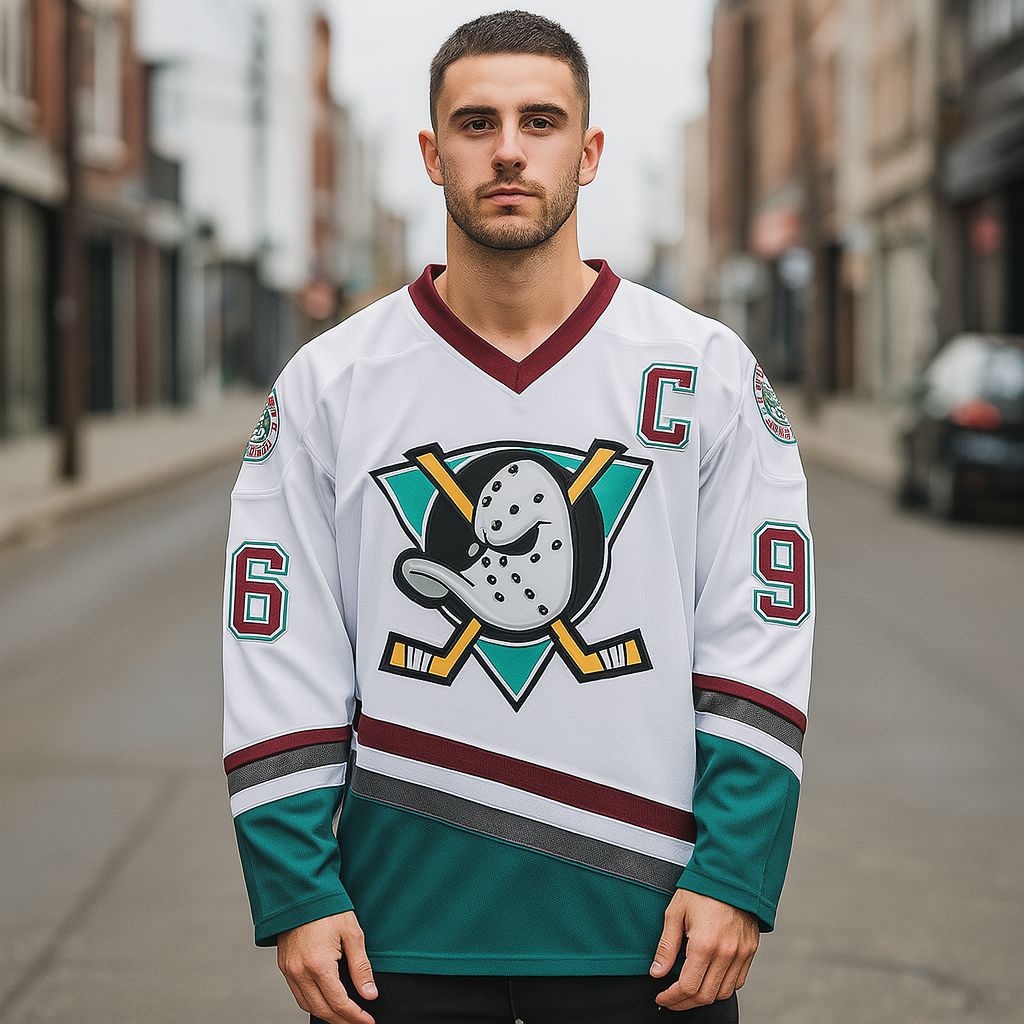 The Mighty Ducks Movie Hockey Jersey #96 Charlie Conway White Color