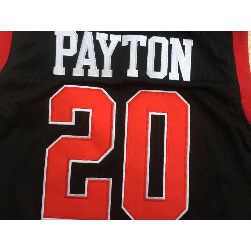 Gary Peyton #20 Skyline High School Black Embroidered Basketball Jersey