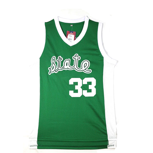 Magic Johnson #33 Michigan State Spartans College Basketball Green Jersey