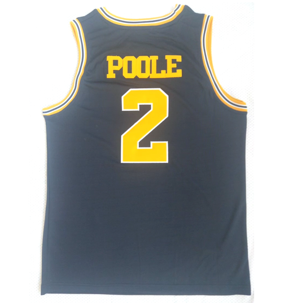 Michigan Wolverines #2 Jordan Poole College Jersey Dark Blue