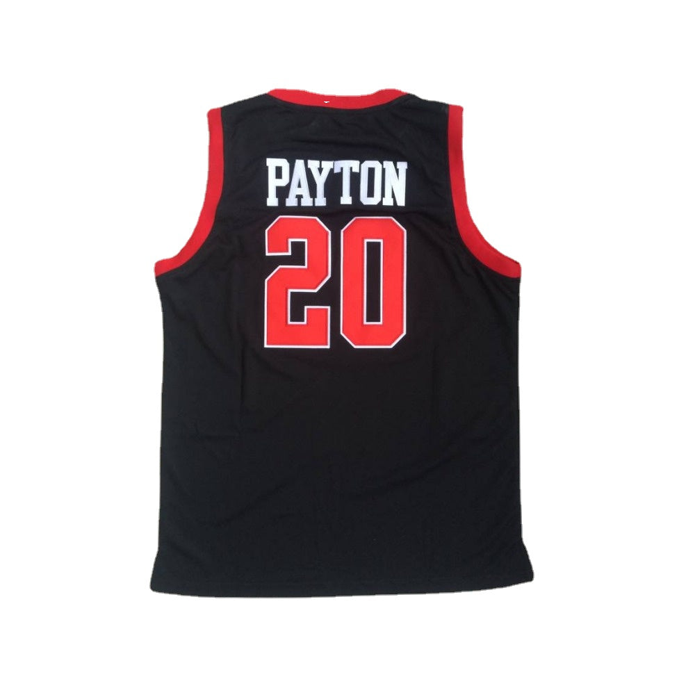 Gary Peyton #20 Skyline High School Black Embroidered Basketball Jersey